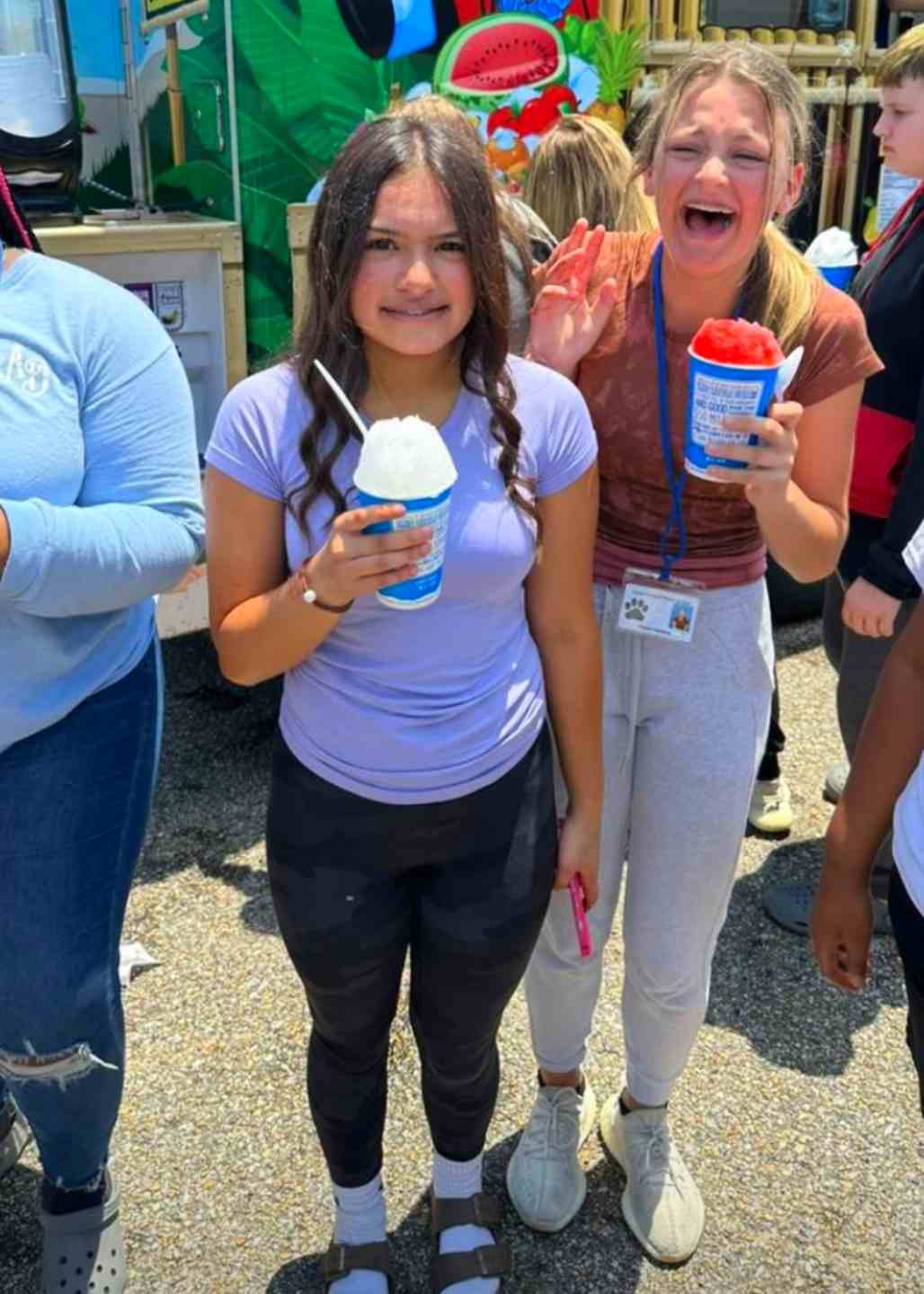 Molly Noblitt with her friend