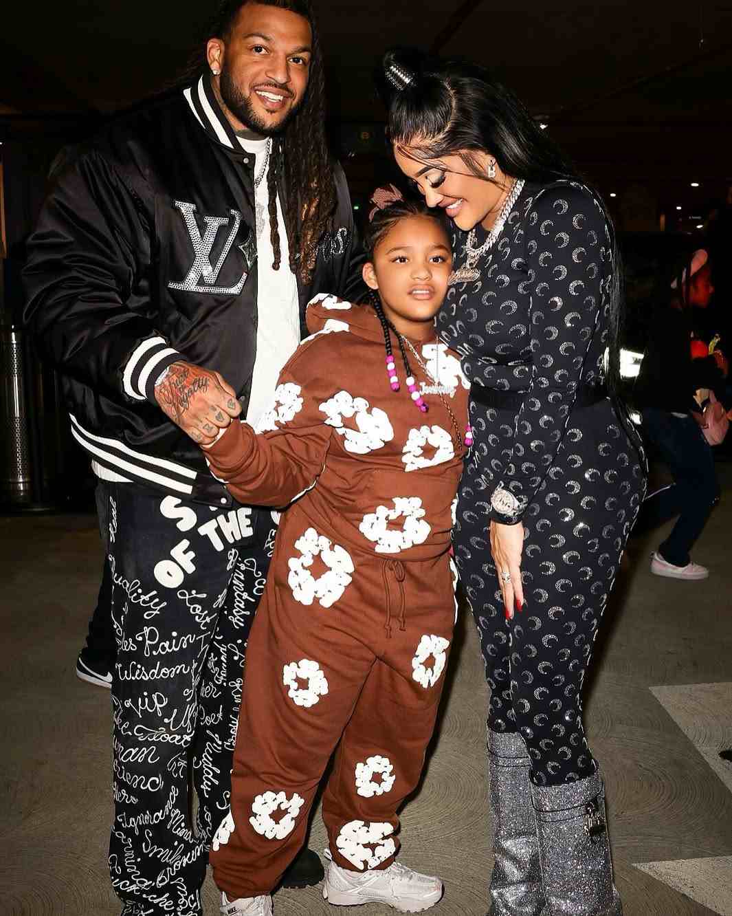 Natalie Nunn with her Husband and Daughter