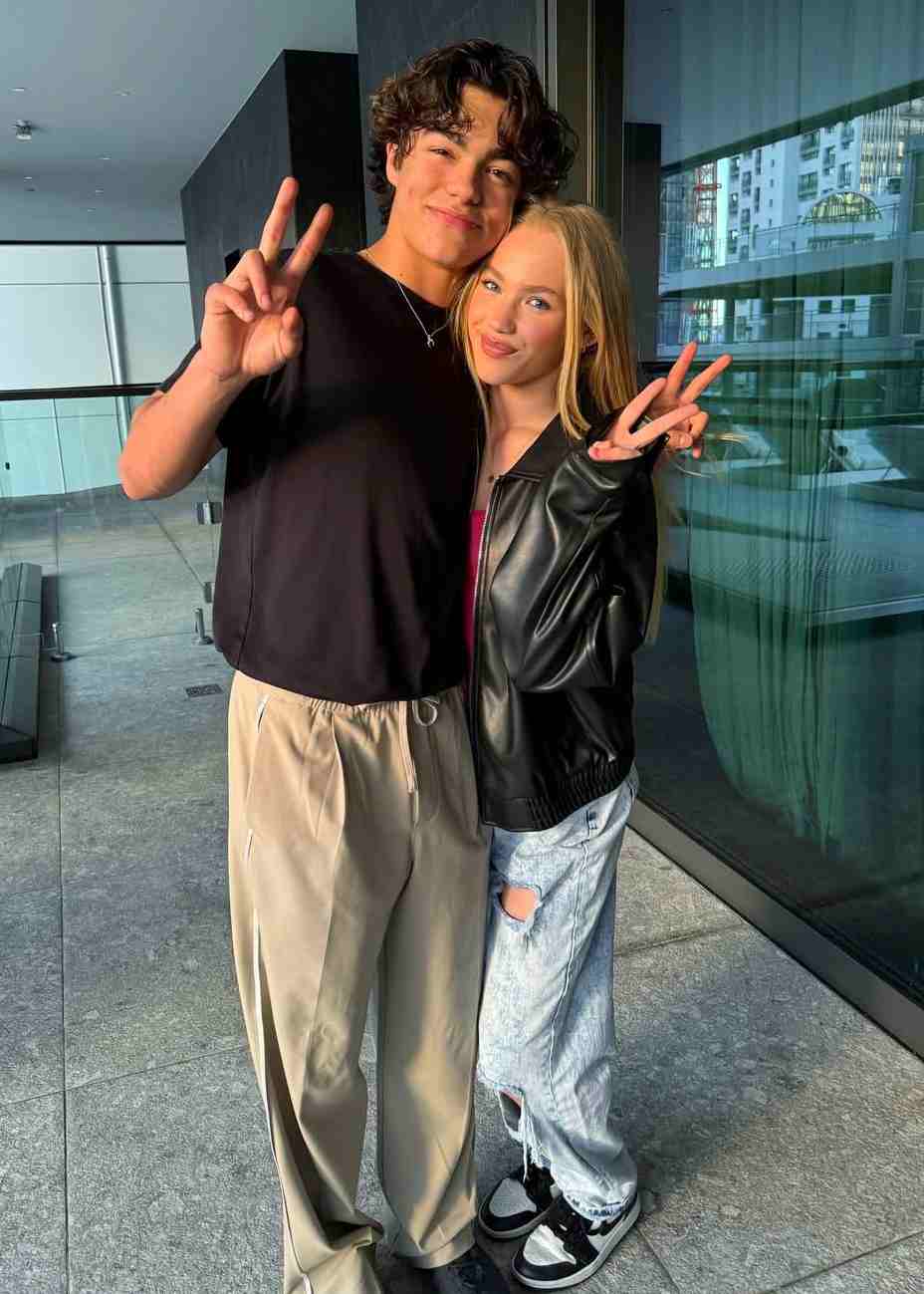 Freya Skye with her friend