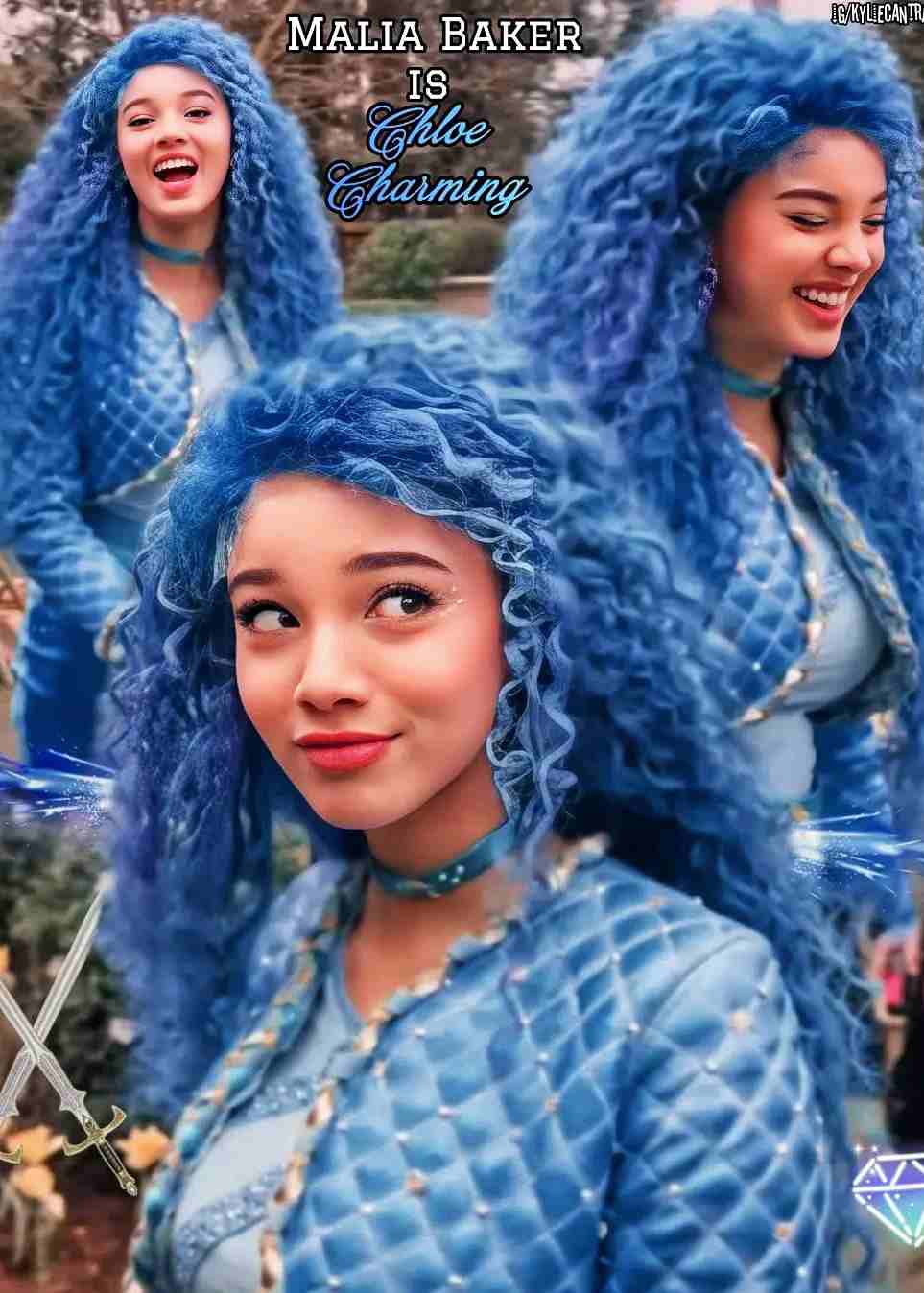 Malia Baker starred as Chloe Charming in Disney's Descendants: The Rise of Red (2024)
