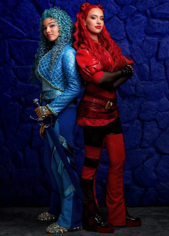 Kylie Cantrall and Malia Baker in Disney's Descendants: The Rise of Red